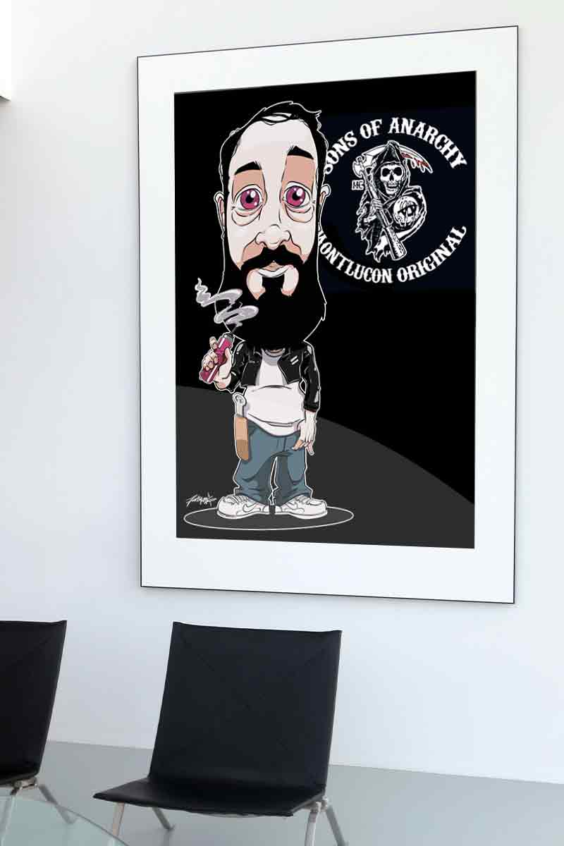 caricature style Sons of Anarchy