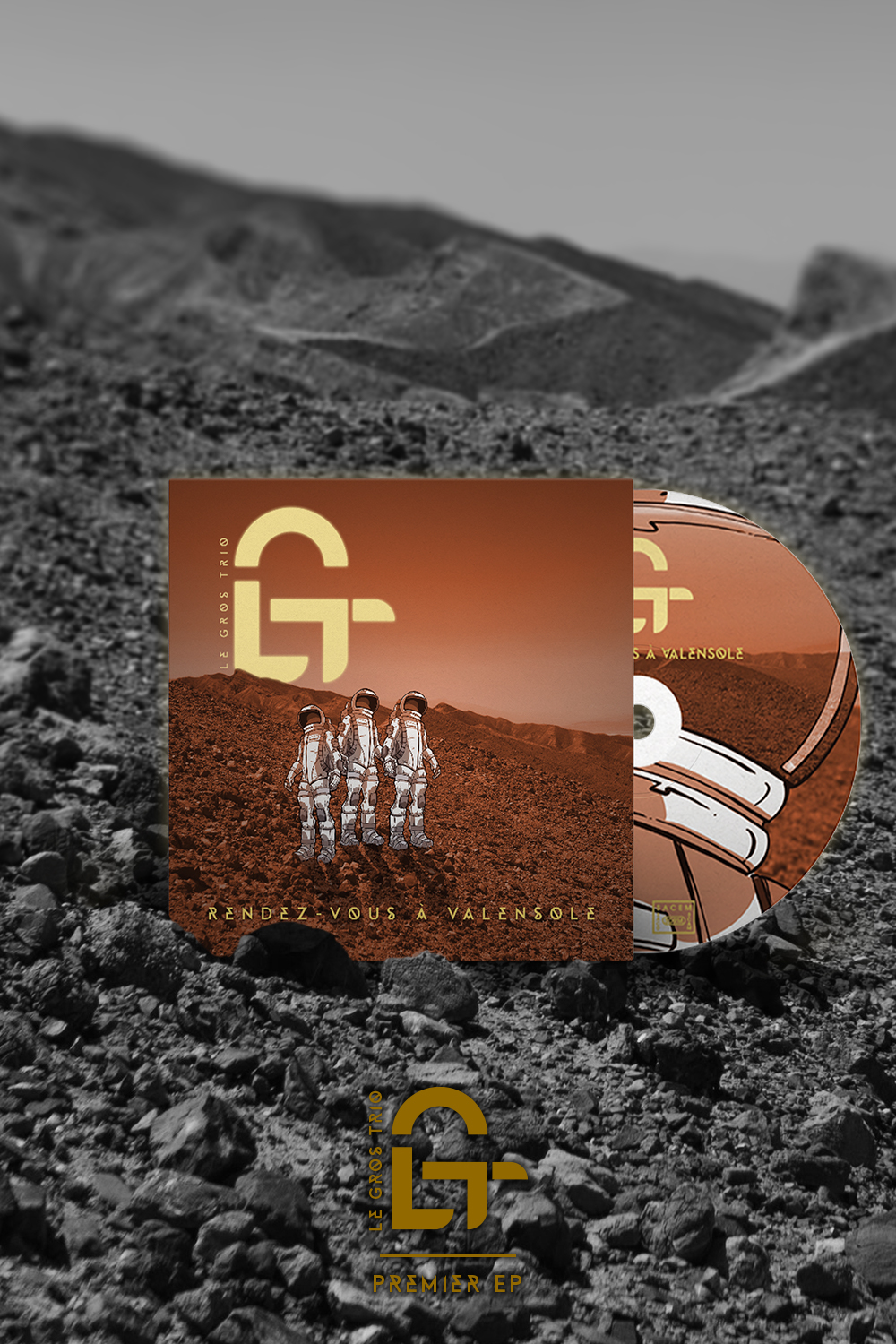 mockup pour CD Le Gros Trio